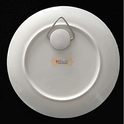 Real Art Wall Hanging Ceramic Plates 10"-1pc Gift packing box Multicolor (Design 4) - Image 2