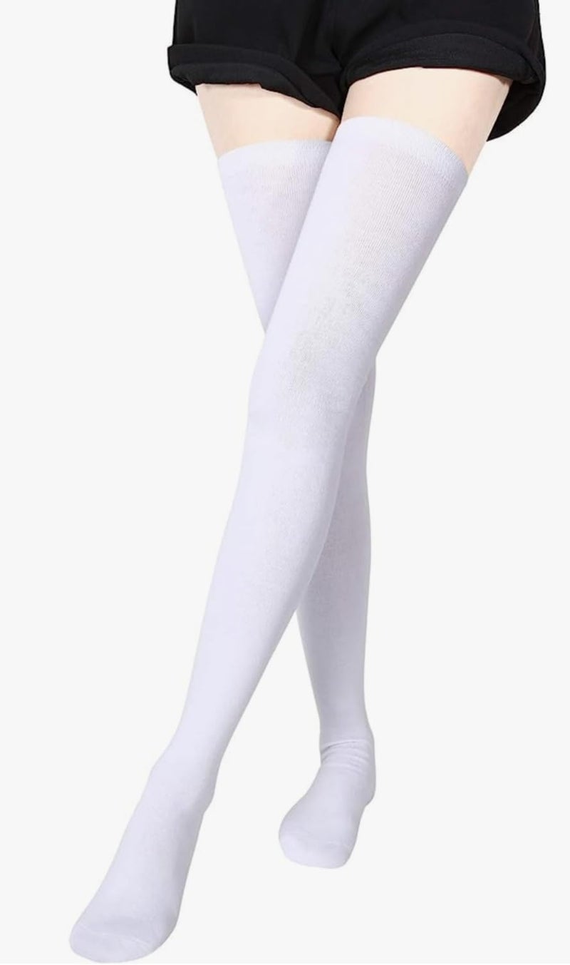 MUKHAKSH (Pack of 1 Pairs = 2 Socks Girls White Stocking (8-10 Years) - Image 2