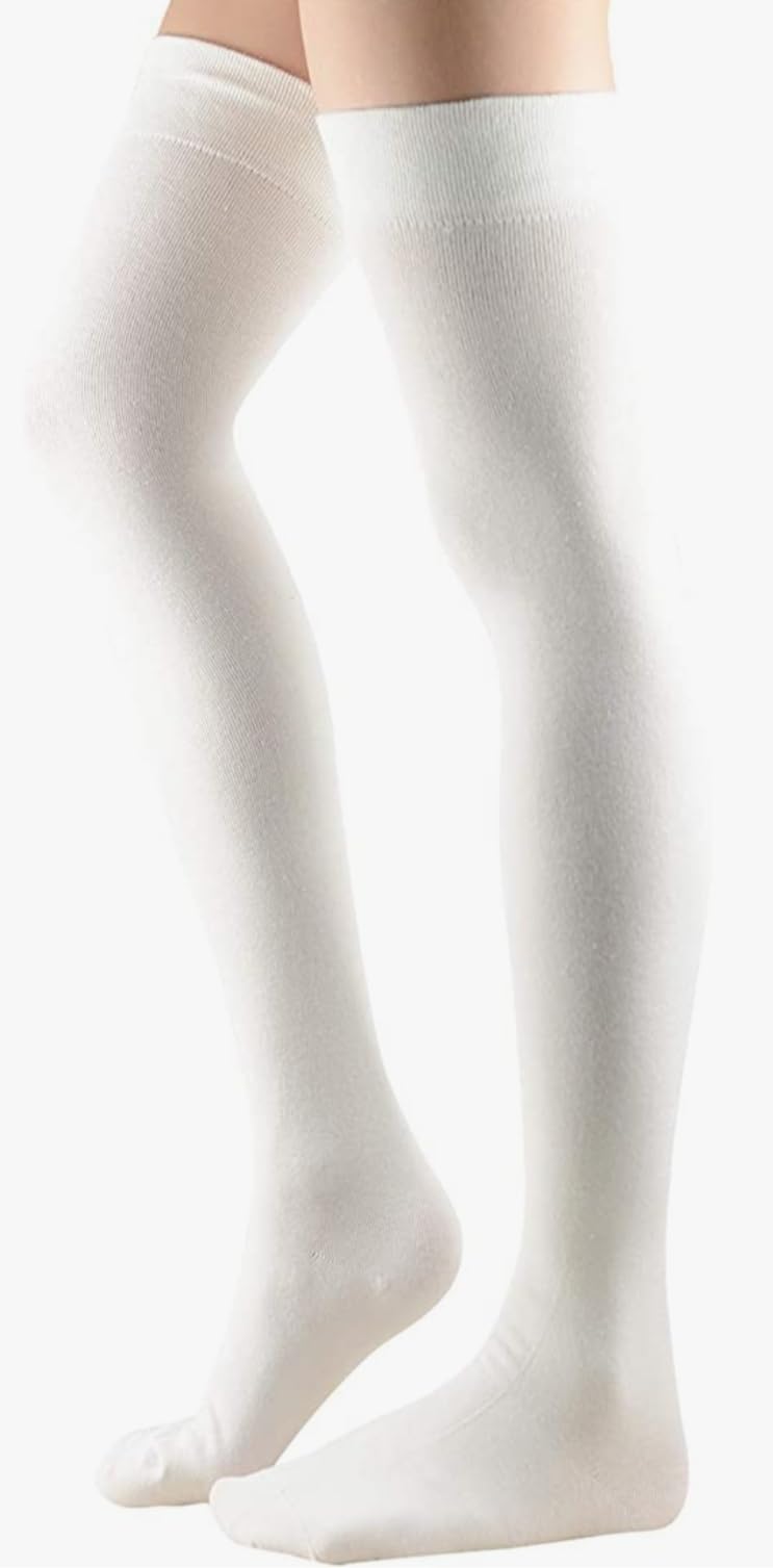 MUKHAKSH (Pack of 1 Pairs = 2 Socks Girls White Stocking (8-10 Years) - Image 5