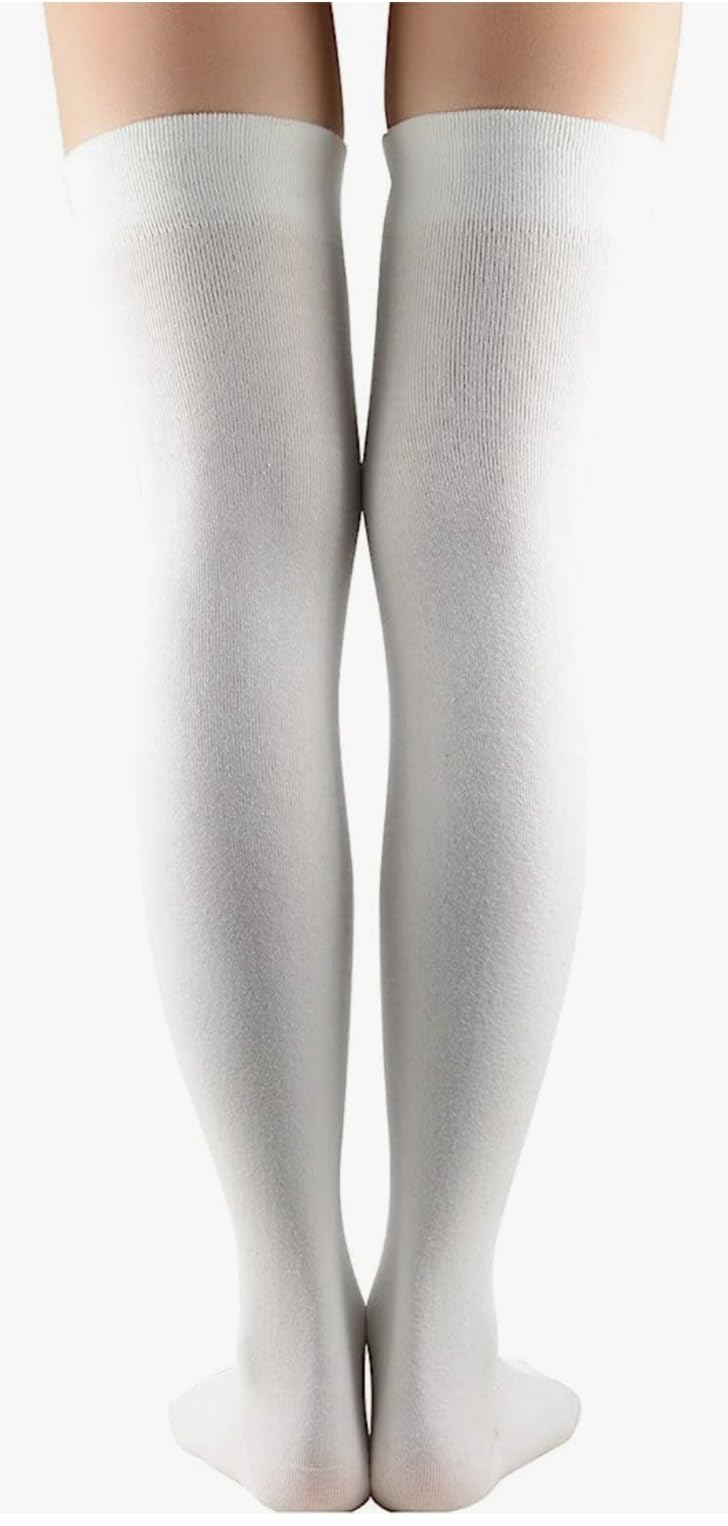 MUKHAKSH (Pack of 1 Pairs = 2 Socks Girls White Stocking (8-10 Years) - Image 4