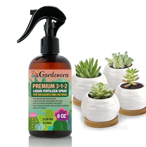 Gardenera Professional Succulent Spray Fertilizer Mist for Home Gardening | 3-1-2 Gentle Blend Mist for Healthy Leaves & Growth | Essential Nutrients for Succulent and Cacti - 8oz - Image 1
