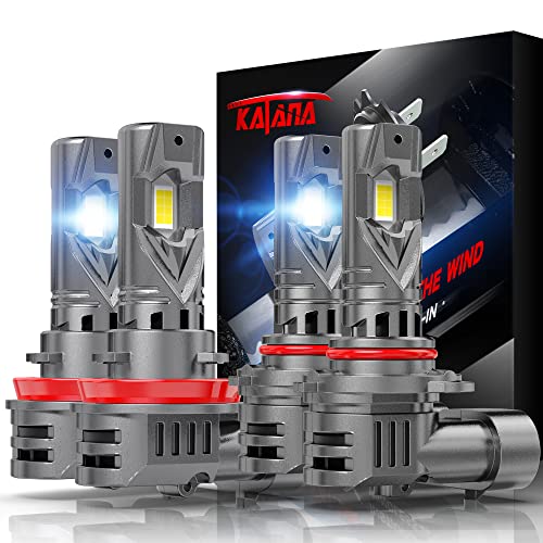 Katana Upgraded H11 9005 Bulbs, 36000LM 6500K Xenon White Super Bright Mini Size with Cooling Fan, H8 HB3 Canbus Ready Fog Light, Pack of 4 - Image 1