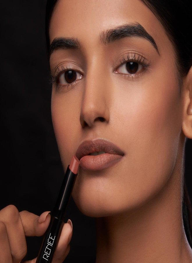 RENEE Very Matte Lipstick - Bare Mocha, Intense Color Pay Off, Full Coverage, Long Lasting & Weightless, Easy Glide Formula With Velvety Finish, Suitable for All Occasion, Ideal For Gifting - Image 5