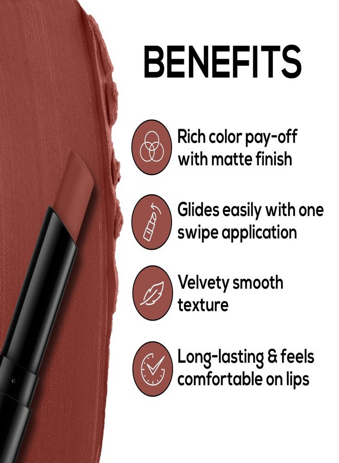 RENEE Very Matte Lipstick - Bare Mocha, Intense Color Pay Off, Full Coverage, Long Lasting & Weightless, Easy Glide Formula With Velvety Finish, Suitable for All Occasion, Ideal For Gifting - Image 4