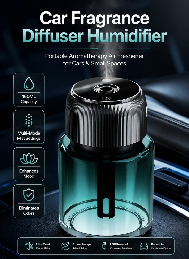BGM Car Fragrance Diffuser Humidifier 160ml - Smart Diffuser with Starry Sky Projection USB Rechargeable 3 Spray Modes Aroma Diffuser for Home, Office & Car - Image 1