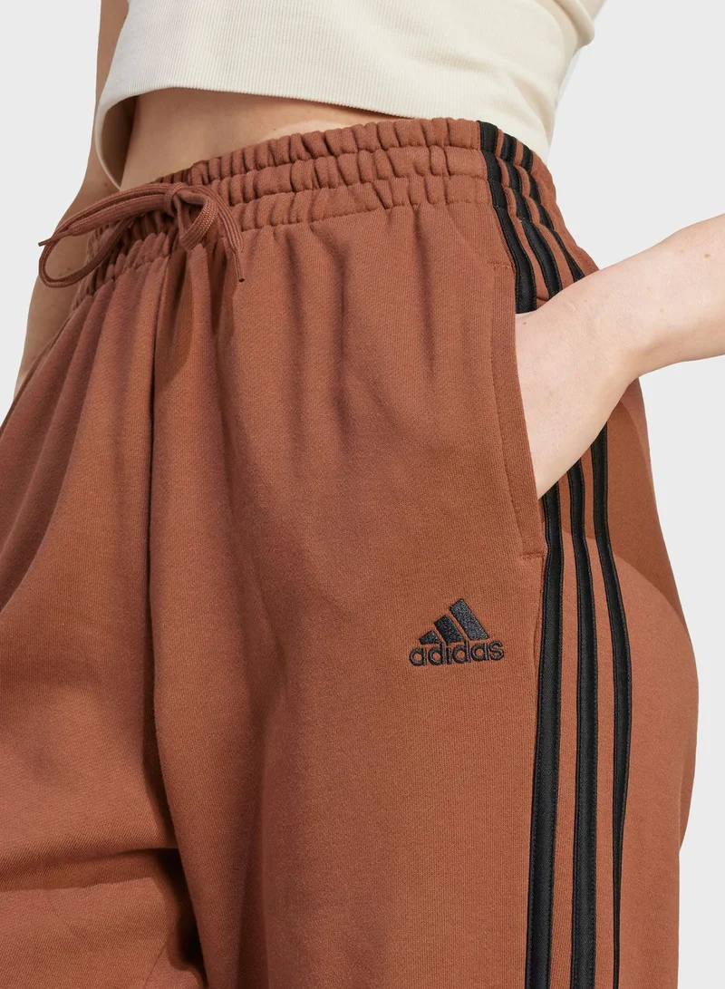 Adidas Essentials 3-Stripes French Terry Loose-Fit Joggers
