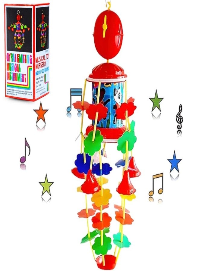 Mallexo هزازة موسيقية دوارة من ماليكسو للأطفال حديثي الولادة من عمر 0-6 أشهر | هزازة معلقة واحدة تعمل بمفتاح | لعبة أطفال تصدر صوتًا مهدئًا، هدية عيد ميلاد رائعة للأولاد والبنات - Image 1