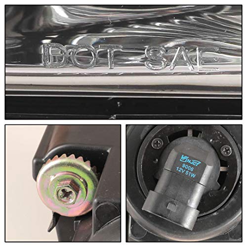 Winjet Fog Lights OEM Series for [2003 2004 2005 Toyota 4Runner] Driving Projector Fog Lights Lamps Assembly Pair Replacement W/9006 12V51W Halogen Bulbs (Clear Lens) - Image 3