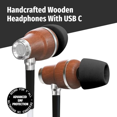 Symphonized Premium Airtube Headphones EMF Earbuds, 3D Sound, Microphone Volume Control, 8mm Bass Drivers Granting High Audio Quality for USB C iPhone 15, 16, 17 and Android Devices - Image 2