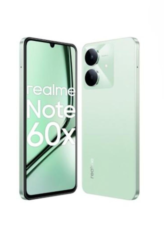 ريل مي نوت 60x 4G ثنائي الشريحة لون أخضر برّي 4GB RAM 128GB - النسخة المخصصة للشرق الأوسط - Image 1