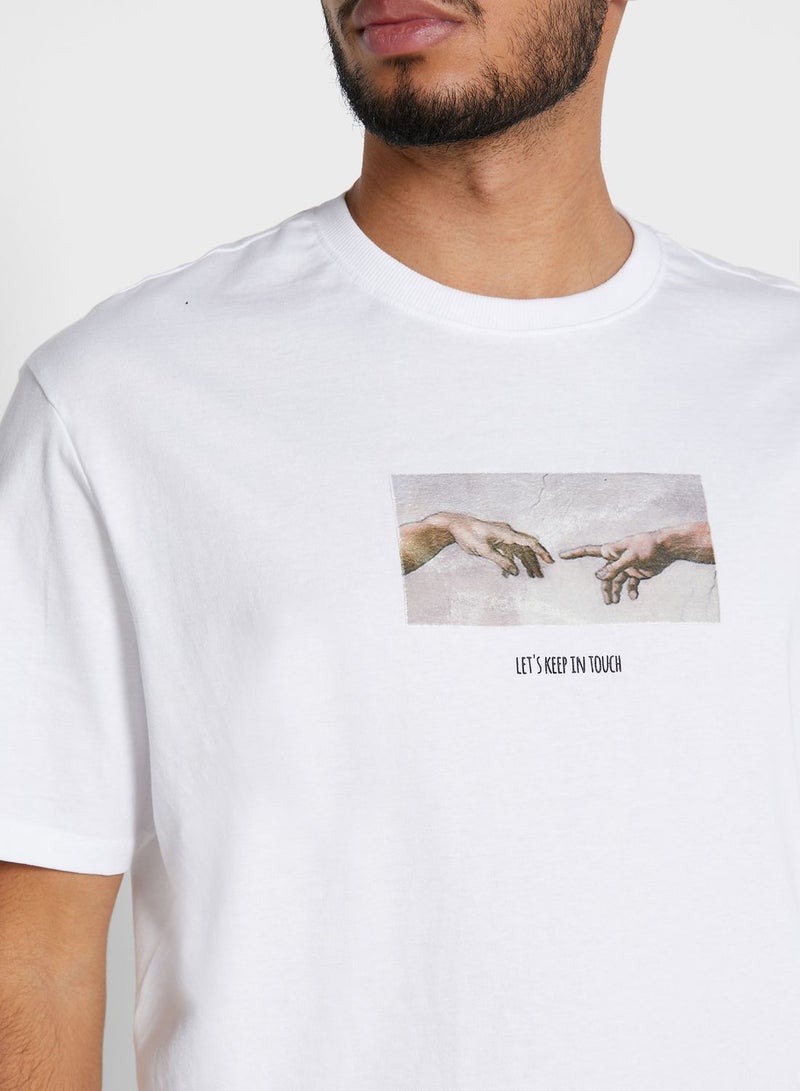 Reserved Slogan Crew Neck T-Shirt - Image 3