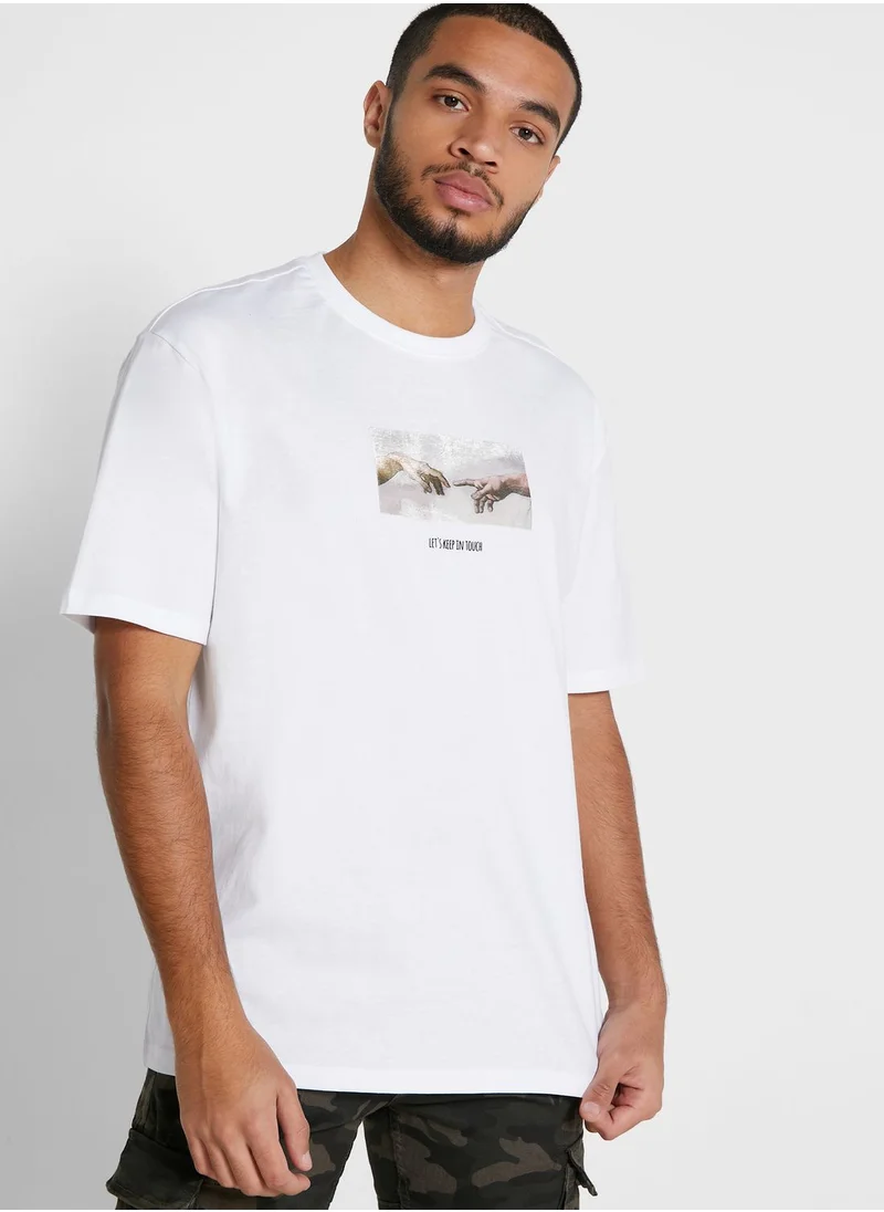 Reserved Slogan Crew Neck T-Shirt