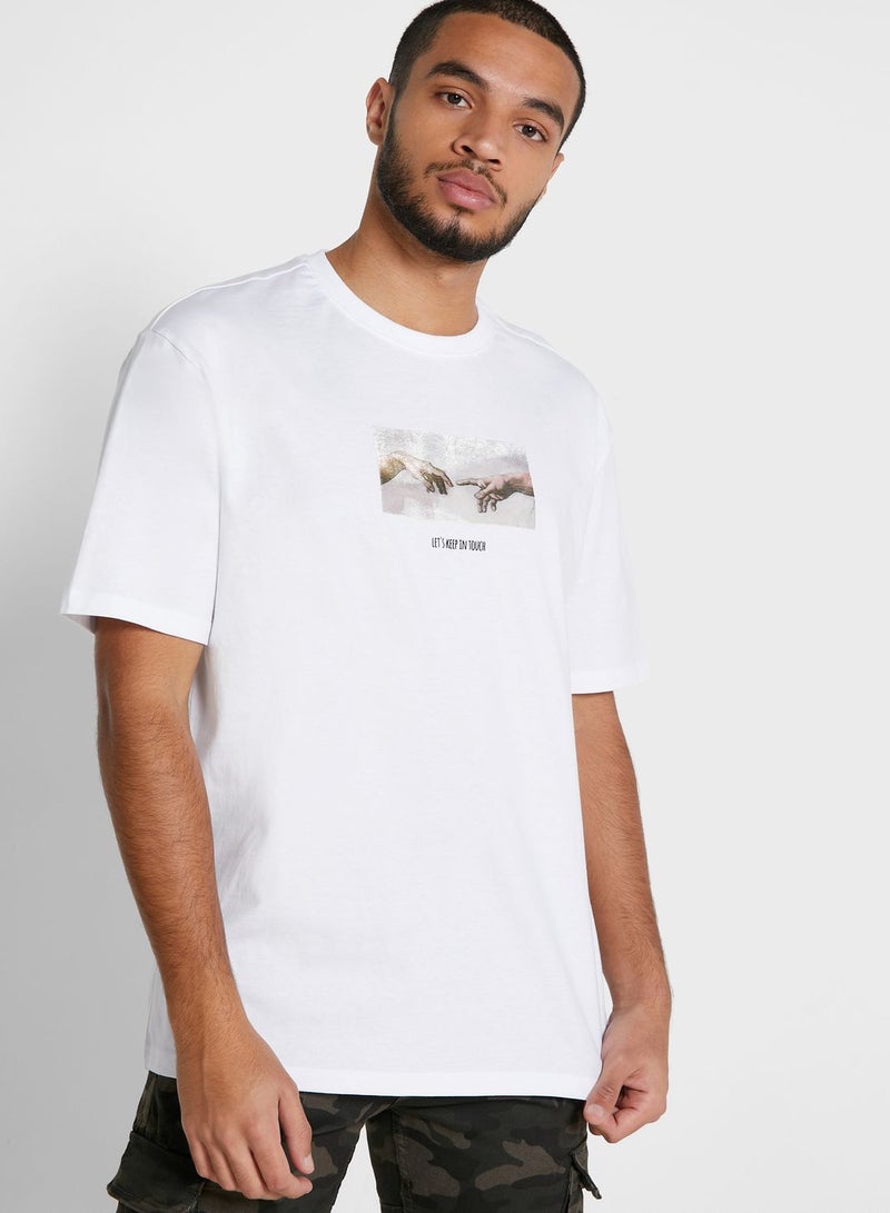 Reserved Slogan Crew Neck T-Shirt - Image 1