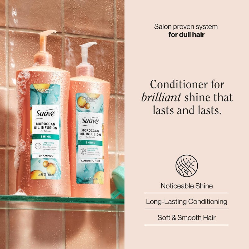 Suave Professionals Shine Conditioner Moroccan Infusion 28 oz - Image 2