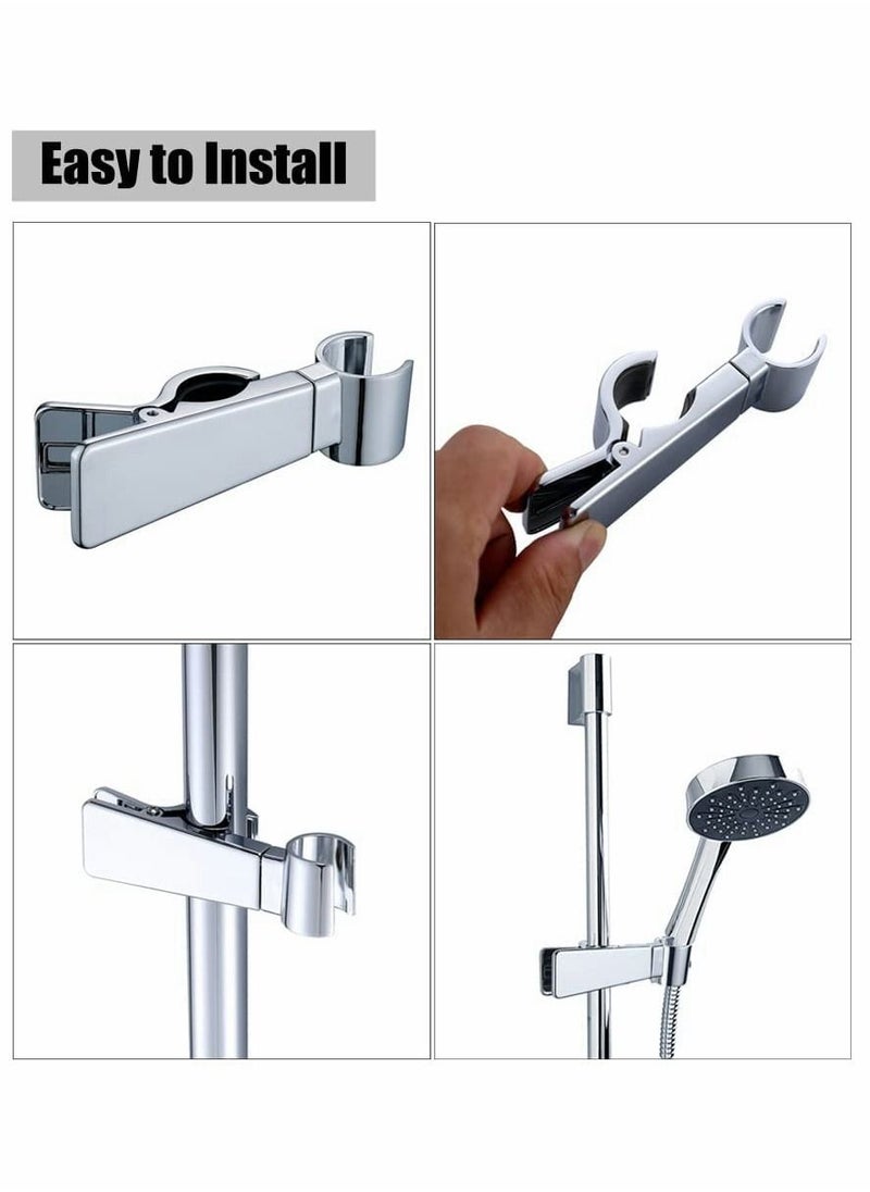 Y&D Adjustable Shower Head Holder for Slide Bar, Universal 20-25MM O.D Rail Bracket Hand Arm Adapter Slider Clamp Bathroom Replacement Sprayer Mount  - Image 4
