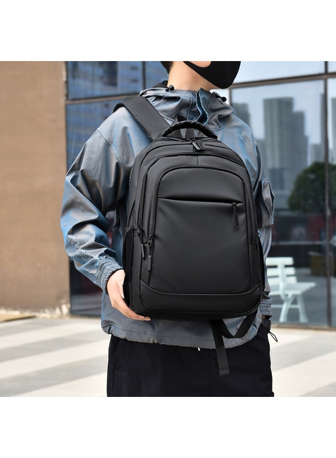 lebonaer Versatile Black Backpack for Travel Work and Outdoor Activities Lightweight 600g Laptop Backpack with Ergonomic Design Ample Space for Laptop Tablet Books Daily Essentials Metal Zippers Durable Buckles Craftsmanship Quality Organized Hassle Free Journeys Modern Traveler Essential Functional and Stylish Bag Comfortable Carry Durable Construction Casual Trip Backpack Outdoor Adventure Gear Work Commute Bag Spacious Main Compartment Lightweight Build Easy Carry All Day Use Travel Essential Business Trip Backpack College Student Backpack Daypack for Men and Women Urban Exploration Bag Durable Material Quality Zippers Secure Closure Weather Resistant Multi Purpose Bag Office Work Suitable Weekend Getaway Backpack Minimalist Design Trendy Black Color Reliable Hardware Comfortable Straps Weight Distribution Even Weight Distribution Heavy Load Capacity Book Bag Alternative Tech Gadget Storage Padded Laptop Sleeve Tablet Pocket Organizational Pockets Easy Access Essentials Quick Grab Pocket Str - Image 5