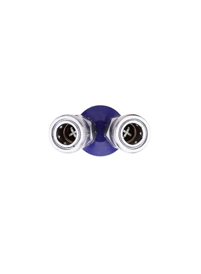 AQSON 2 Way, Quick Coupler Air Hose Connector Fittings 1/4" Female BSPT PICK - Silver, 2 Way Joint  - Image 5