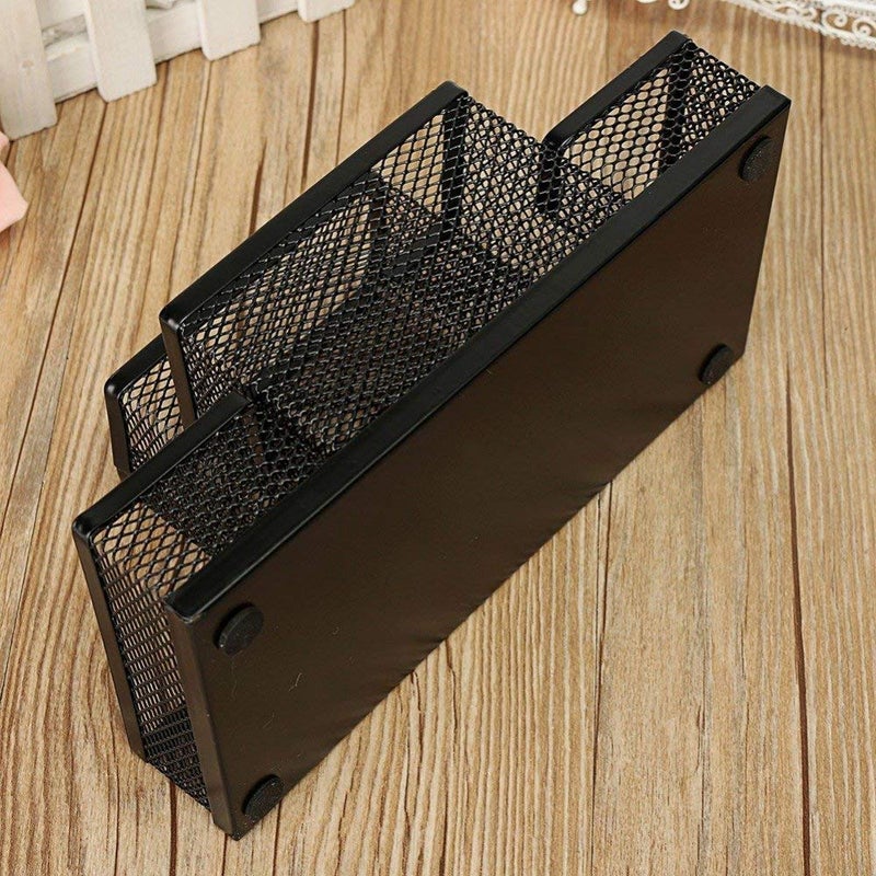 LEAFZY Metal Mesh Desk Organizer Pen Holder | Wire Frame Storage Stand for Office, Study & Makeup | Compact Stationery Organizer for Pens, Pencils & Accessories | Home & Desk Décor (4 Compartment) - Image 5
