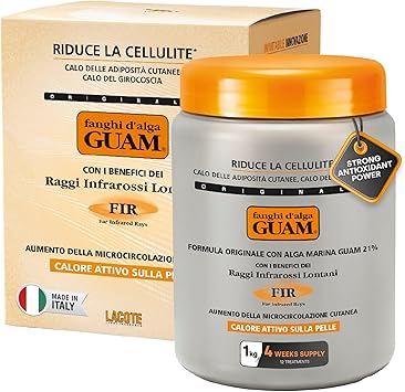 GUAM FIR Anti Cellulite Seaweed Hot Body Mud 1kg Cellulite Remover for Flat Tummy Waist Belly Tightening Skin Firming Cream INFRARED Body Warp Treatment Boost Circulation Improve Elasticity - Image 1