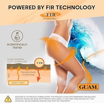 GUAM FIR Anti Cellulite Seaweed Hot Body Mud 1kg Cellulite Remover for Flat Tummy Waist Belly Tightening Skin Firming Cream INFRARED Body Warp Treatment Boost Circulation Improve Elasticity - Image 5
