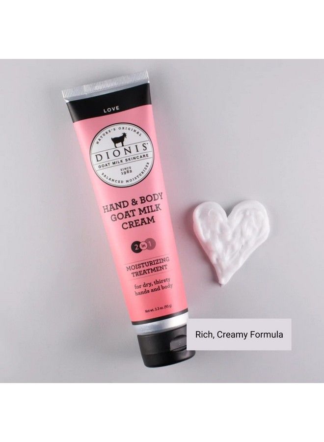 Dionis Goat Milk Skincare 3.3 Oz Love Scented Hand & Body Cream Travel Size Hand Lotion For Hydrating & Moisturizing Dry Skin Cruelty Free Cream Made In The Usa Paraben Free Formula - Image 5