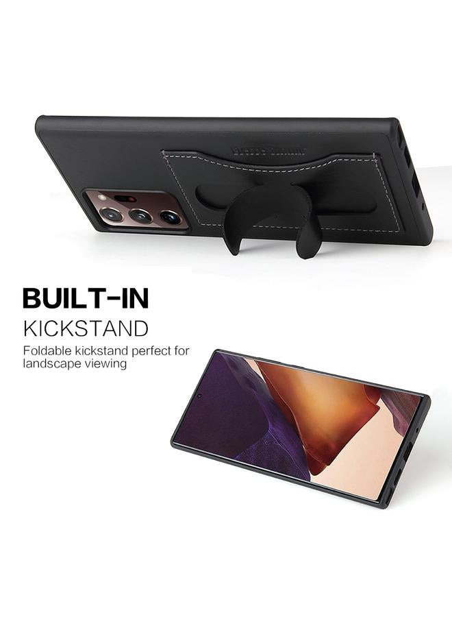 S-TOP Case For Samsung Galaxy Note20 Ultra Fierre Shann Full Coverage Protective Leather Case with Holder & Card Slot - Image 4