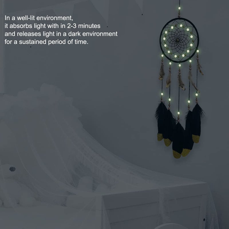 Awlee Dream Catchers Handmade Feather Native Home Wall Decoration Black - Image 4