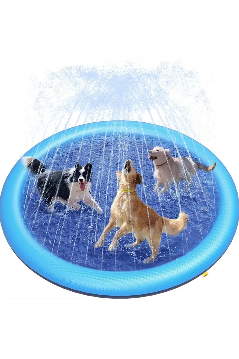 erorex Diameter 100cm Circular pad Thickened & Durable Anti - Slip Splash Pad For Large Dogs - Outdoor Summ