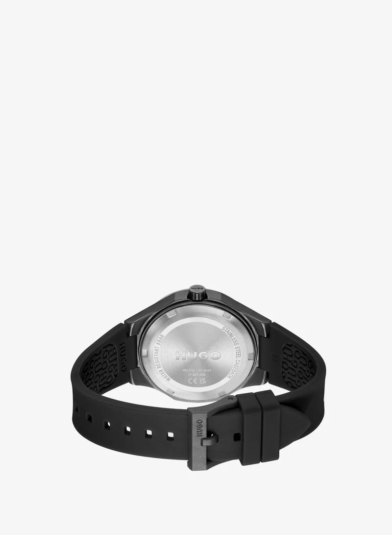 HUGO #Lit For Him Collection Analog Quartz Watch For Men With Silicone Bracelet - 1530343