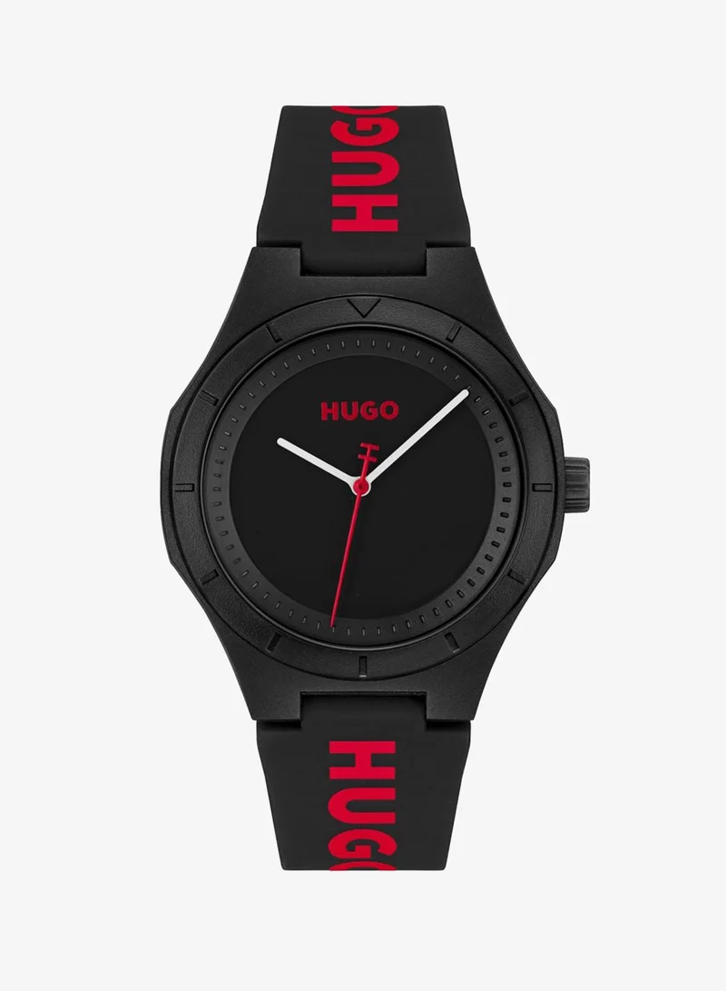 HUGO #Lit For Him Collection Analog Quartz Watch For Men With Silicone Bracelet - 1530343