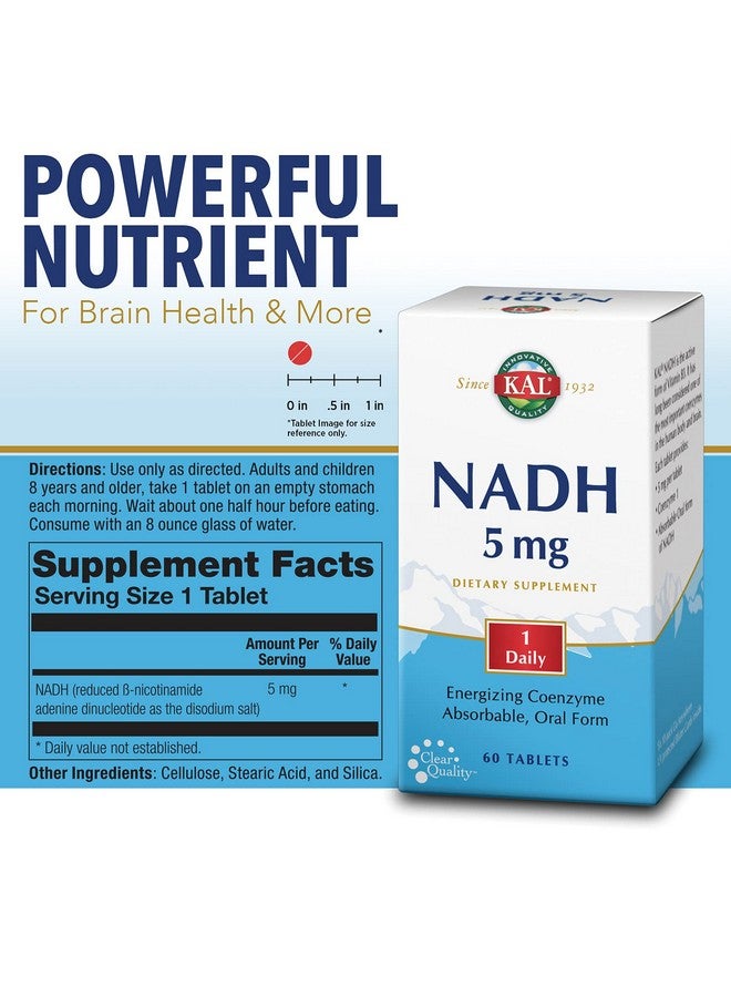 KAL NADH 5mg 60ct (60 Tablets, 60 Serv) - Image 2