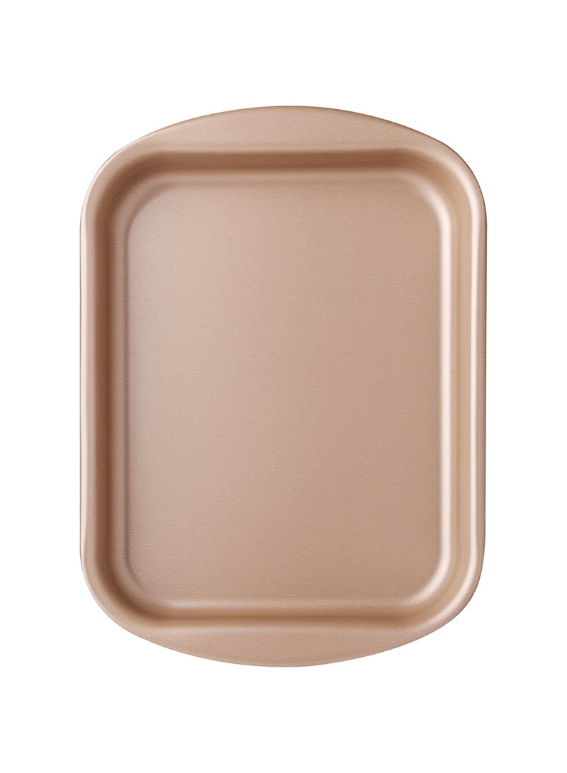 Since 1911,Made in Brazil- Brasil 28cm 2L Red Aluminum Flat Roasting Pan with Interior and Exterior Starflon Max PFOA Free Nonstick Coating