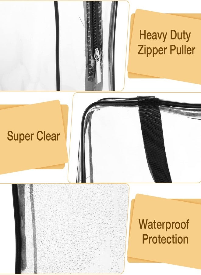 Saintrygo 15 Pcs Clear Makeup Bags Toiletry Bag with Zipper Handle PVC Waterproof Cosmetic Bags Set Transparent Travel Pouch Clear Makeup Organizer for Travel Airport Business, 3 Sizes - Image 3