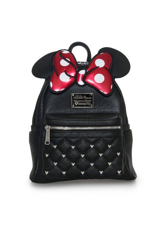 Loungefly حقيبة ظهر ميني ماوس الحمراء المبطنة من لاونجفلاي × فنكو بوب! ديزني (22.8 × 11.4 × 26.6 سم) - Image 1