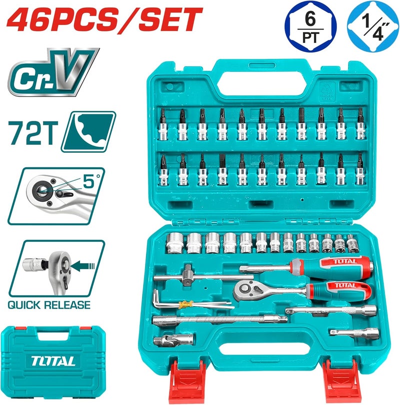 Total 46-Piece 1/4-Inch Socket Set - Image 2