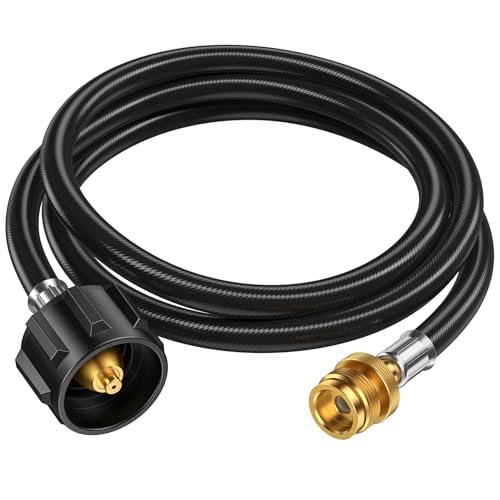 Alloxity 6 Feet Propane Hose Adapter 1lb to 20lb，Propane Adapter 20lb to 1lb Converter, Propane Tank Adapter Hose 20 lb to 1 lb for Weber Q Grill/Coleman Stove/Blackstone Griddle/Buddy Heater - Image 1