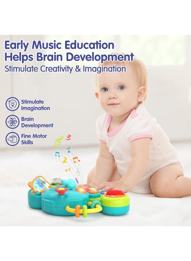 HOLA 2-In-1 Musical Elephant Keyboard Interactive Baby Toy With 7 Play Activities, Light-Up Buttons, Piano, Nursery Rhymes, And Sensory Development Features For Motor And Cognitive Skills 6M+  - Image 4