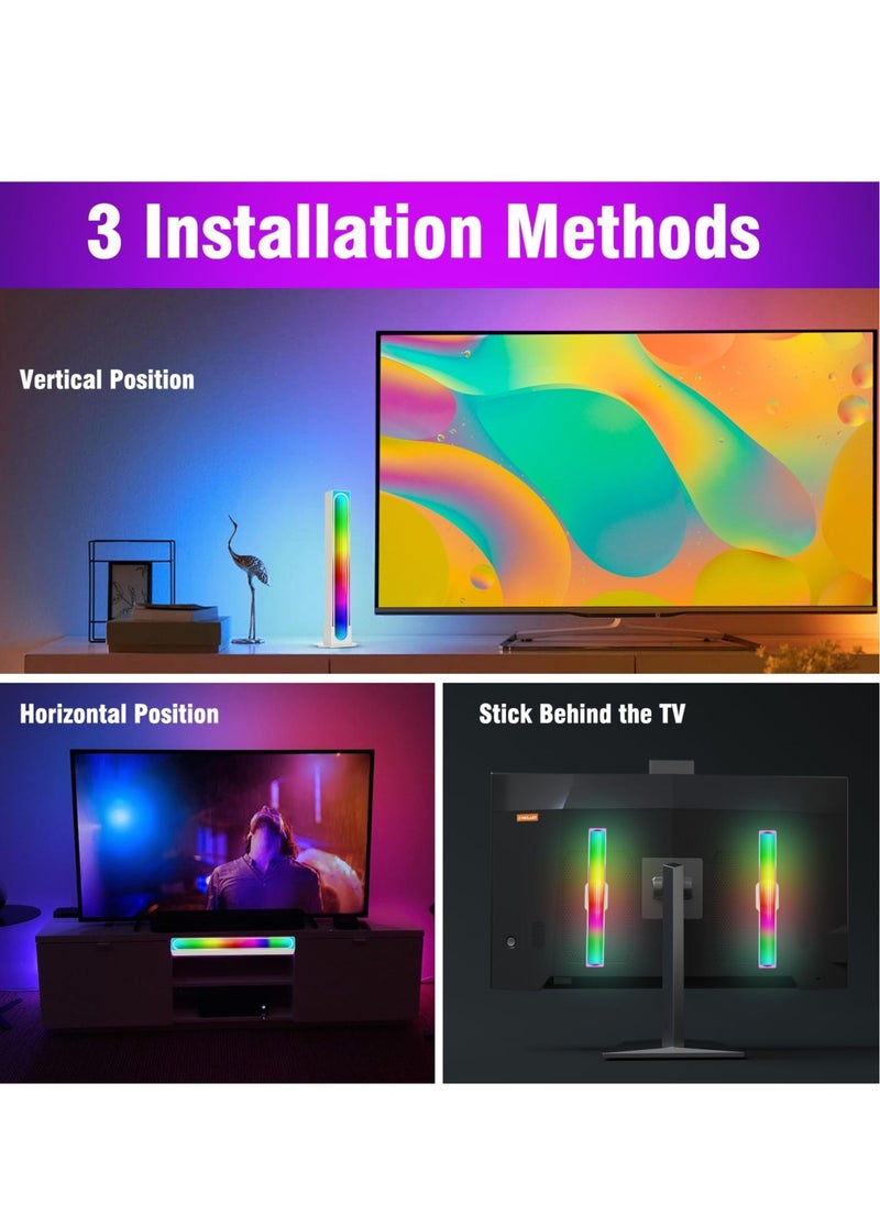 Excefore - LED Gaming Light Bar(2PCS), Ambient Lighting for TV and Gaming, TV Backlight Gaming Lamp with APP Control/DIY/Timing/Music Sync, Smart RGB Flow Light Bar for TV, PC, Gaming, Car, Desk, Room - Image 1