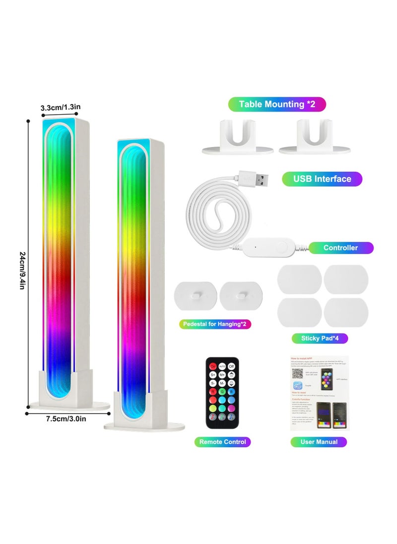 Excefore - LED Gaming Light Bar(2PCS), Ambient Lighting for TV and Gaming, TV Backlight Gaming Lamp with APP Control/DIY/Timing/Music Sync, Smart RGB Flow Light Bar for TV, PC, Gaming, Car, Desk, Room - Image 1