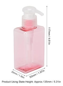 Oasisgalore 3 Pack 100ml Pump Bottle Dispenser,  Plastic Lotion Dispenser Bathroom Kitchen Travel, Pink.  - Image 3