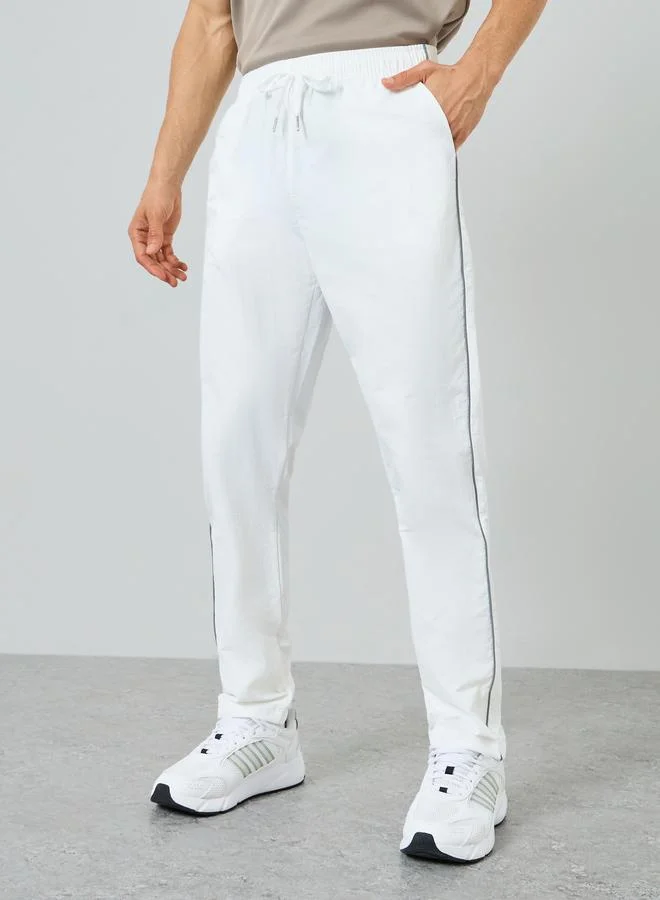 ستايلي اكتيف بنطال رياضي رجالي أبيض سادة للتمارين