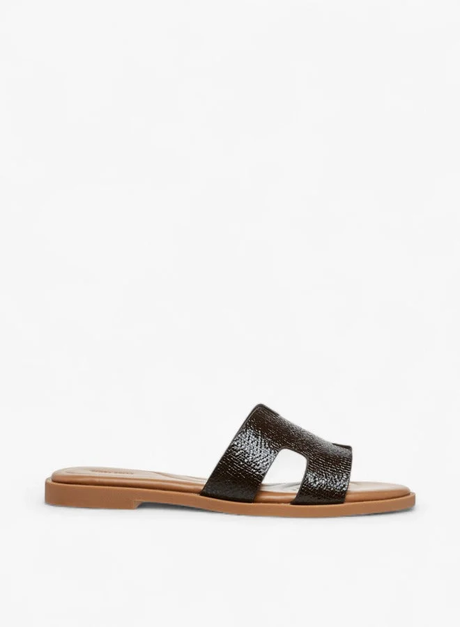 Textured Slip-On Sandals
