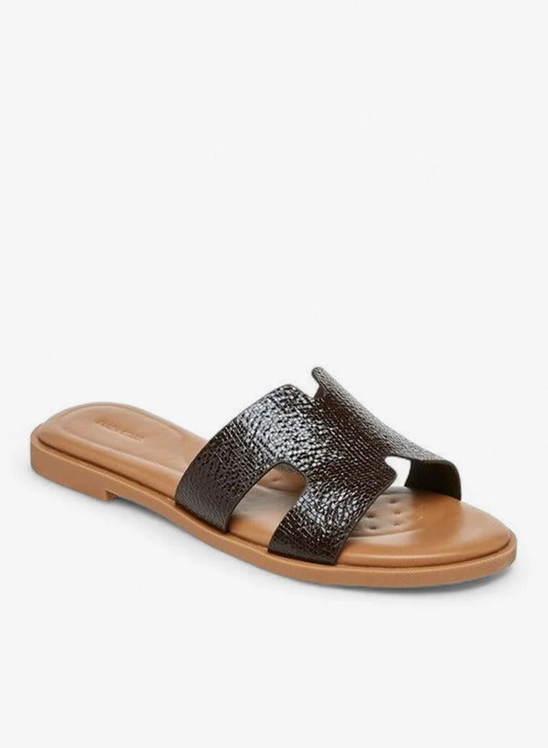 Textured Slip-On Sandals