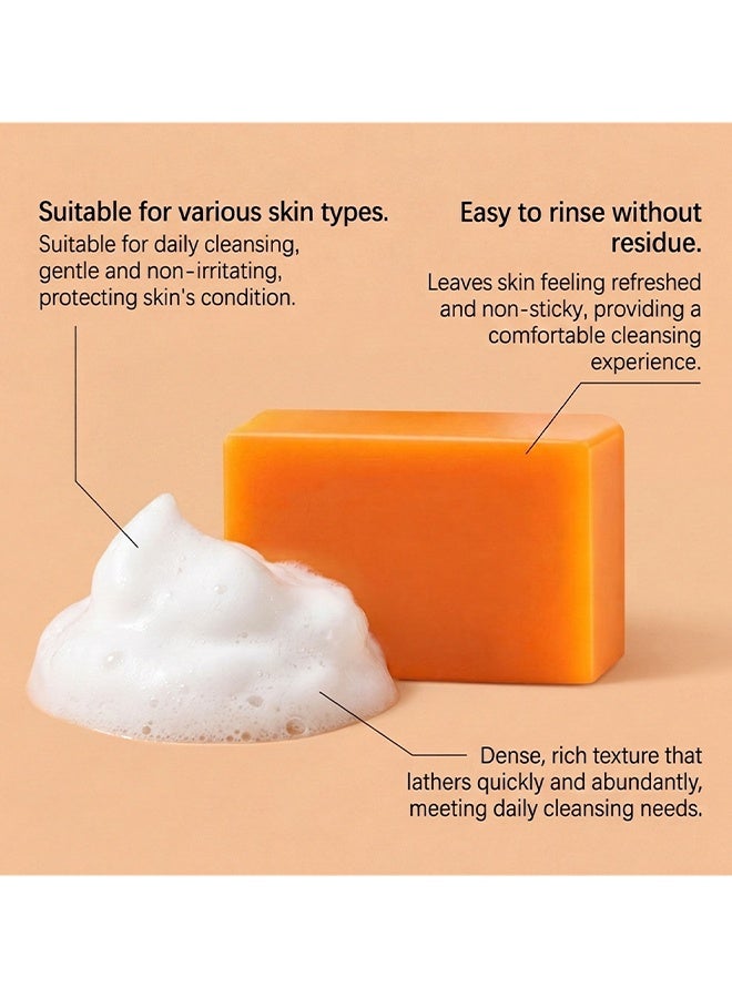 OceAura Kojic Acid Turmeric Soap, Kojic Acid Spot For Hyperpigment Ation, Anti-Acne Dark Spot Corrector Soap, Brightning Deep Cleansing Face And Body Turmeric Soap, Brighter Skin Tone For Face & Body, 100g - Image 5