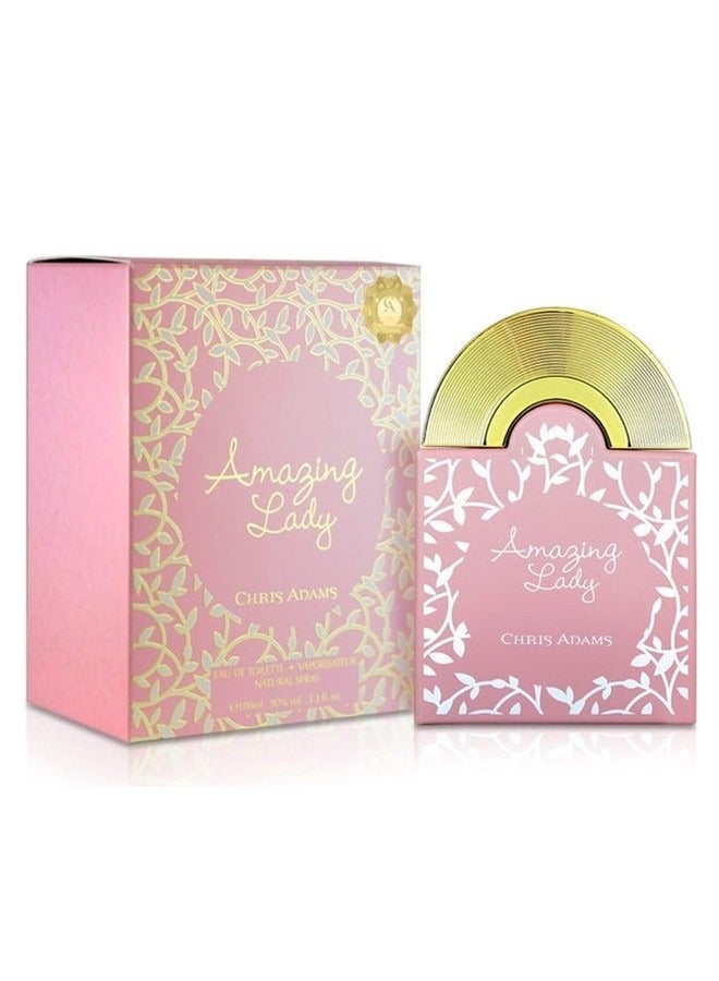Chris Adams Amazing Lady Eau De Toilette 100ML – A Captivating Fragrance That Defines Grace, Confidence & Feminine Power - Image 1