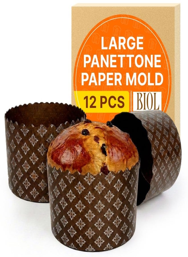BIOL 25 oz Easter Bread Paper Molds for Baking 700 gr Large Panettone Paper Mold 12 Pack Non Stick Kulich Paska - Image 1