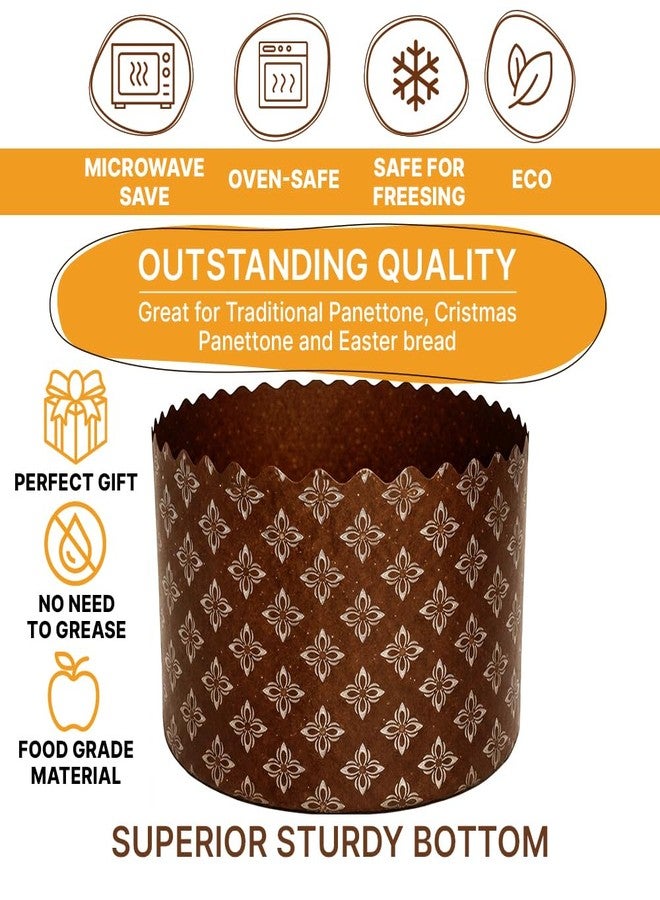 BIOL 25 oz Easter Bread Paper Molds for Baking 700 gr Large Panettone Paper Mold 12 Pack Non Stick Kulich Paska - Image 2