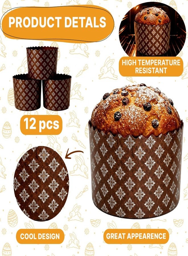 BIOL 25 oz Easter Bread Paper Molds for Baking 700 gr Large Panettone Paper Mold 12 Pack Non Stick Kulich Paska - Image 3