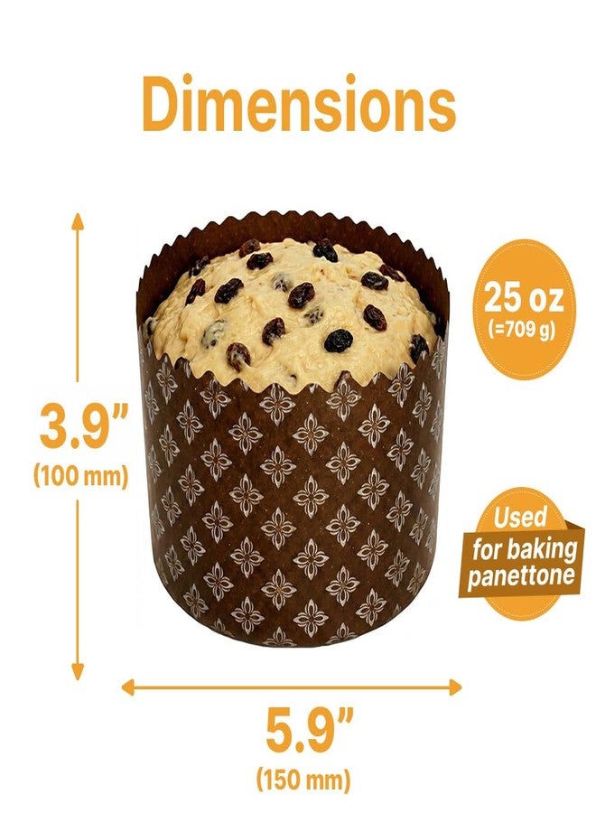 BIOL 25 oz Easter Bread Paper Molds for Baking 700 gr Large Panettone Paper Mold 12 Pack Non Stick Kulich Paska - Image 4