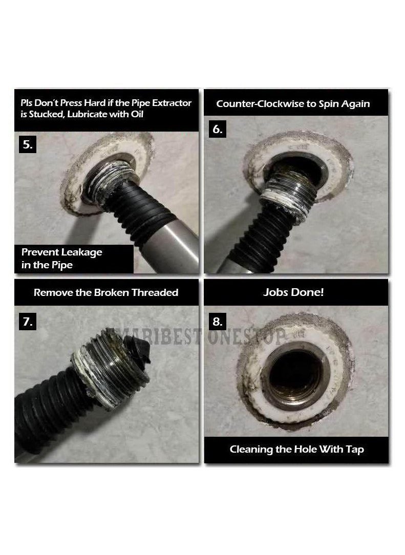 CHT - Screw Extractor Dual-use Water Pipe Screw Removal Tool Broken Bolt Remover For 4/6 Inch Pipes Valve Faucet - Image 1